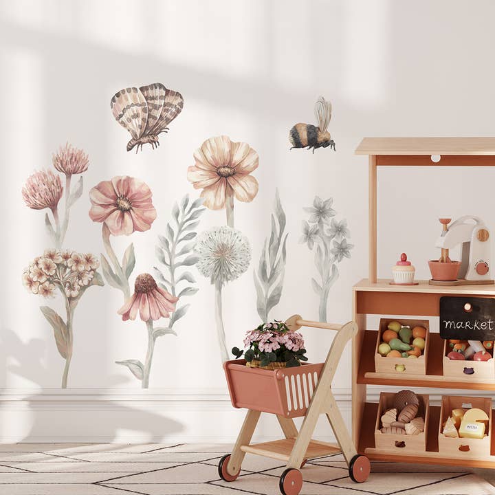 Muursticker | Wildflowers set I voor wholesale door Pastelowe Love - wall sticker & wallpaper co.