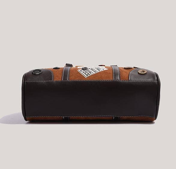 Brown Buttons random bowling Handle Bag for wholesale on Faire5