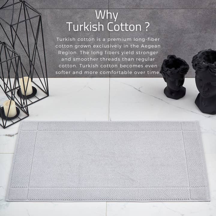 La Hammam - Wholesale Bath Mat - Bath Mat 900 GSM Machine Washable 20x34 Inches