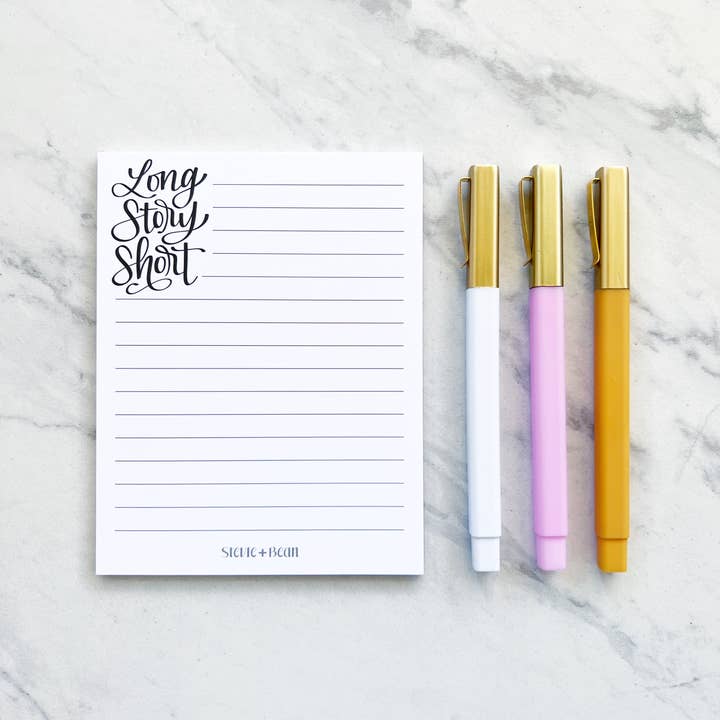 Stevie + Bean Paperie - Wholesale Notepad - Long Story Short / Notepad1