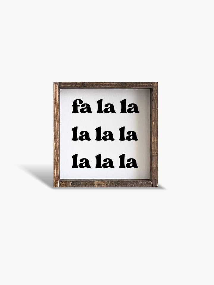 Fa la la la la Impression Encadrée de Noël - Décoration de Noël pour la vente par Williamraedesigns