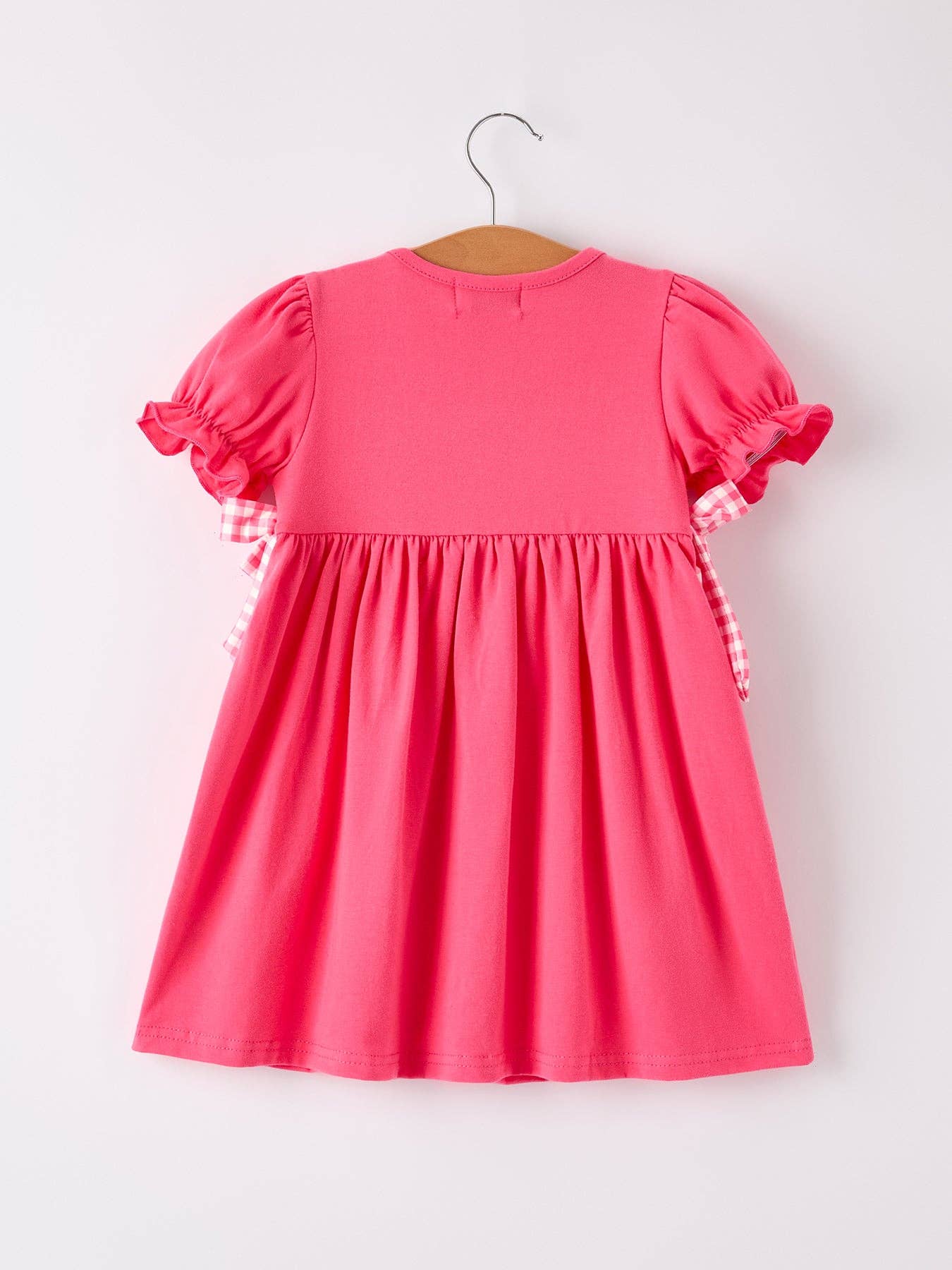 Rylee Faith Designs - Wholesale Dress - Kids - Hot Pink Smocked Church Christ Bishop Christening Dress1
