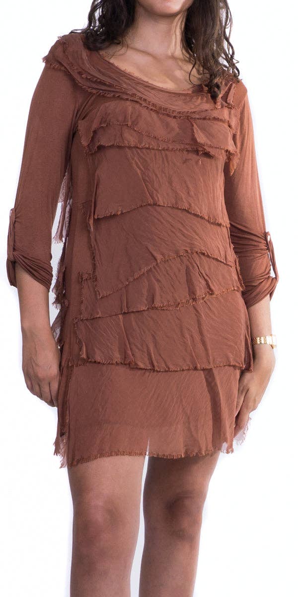 Gigi Moda - Wholesale Dress - Women's - Long Sleeve Ruffled Dress20