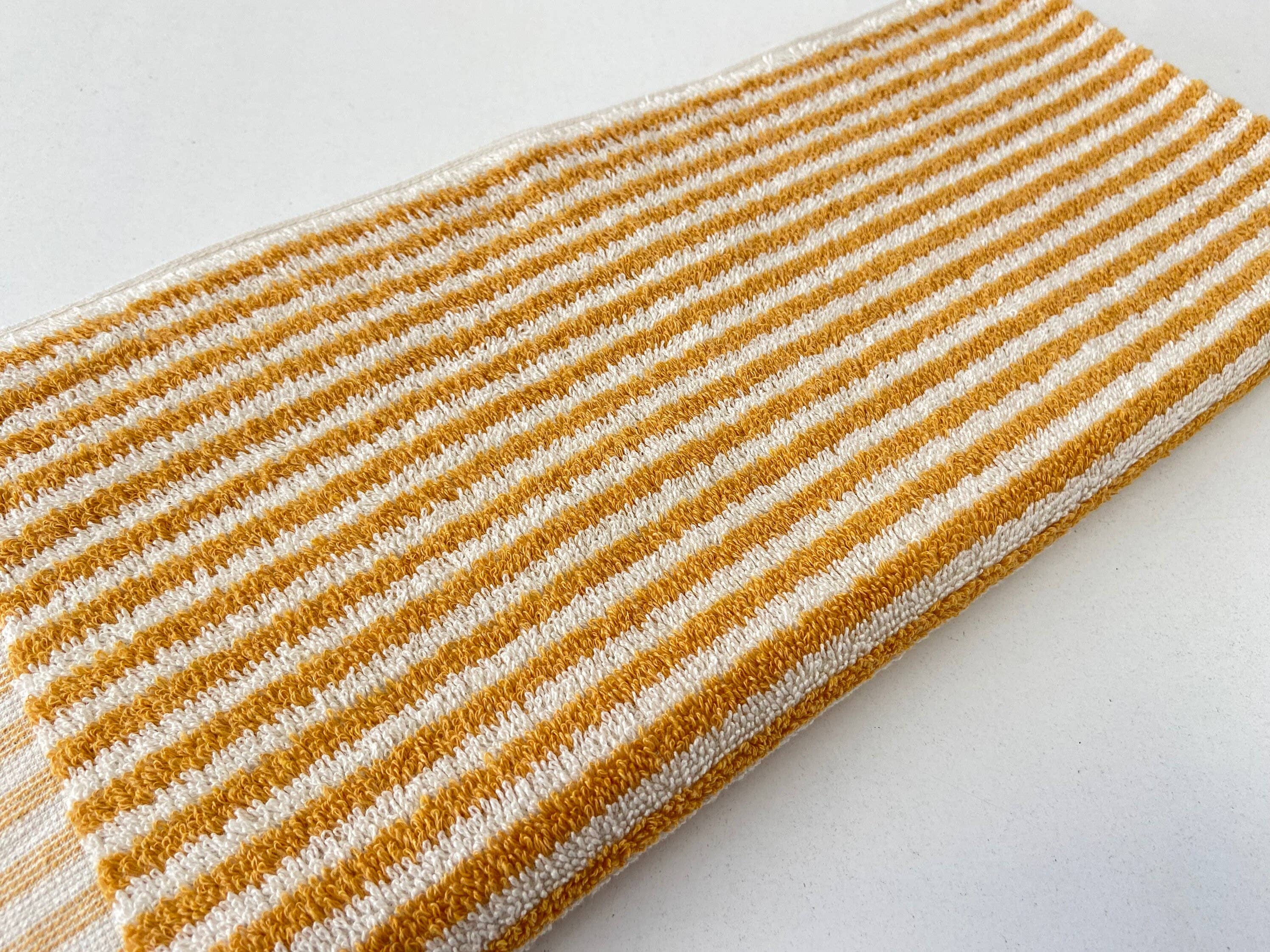 YURTLUS - Venta al por mayor Toalla de manos - Toalla de mano Organic Stripes Series, 18 x 37, toalla suave y gruesa, toalla de cocina, color amarillo3