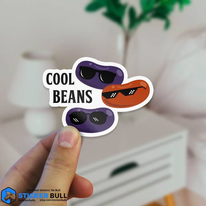 Sticker Bull – Adesivo por atacado – Autocolante Funny Meme, Cool Beans, Adesivo Vinil Impermeável3