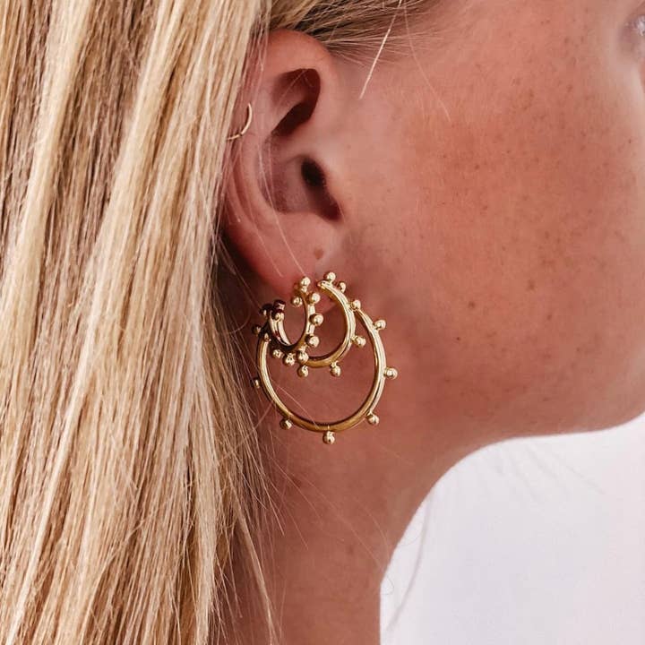 SF BRAND INC - Wholesale Hoop Earrings - Medium Sweetie Pie Hug Hoops