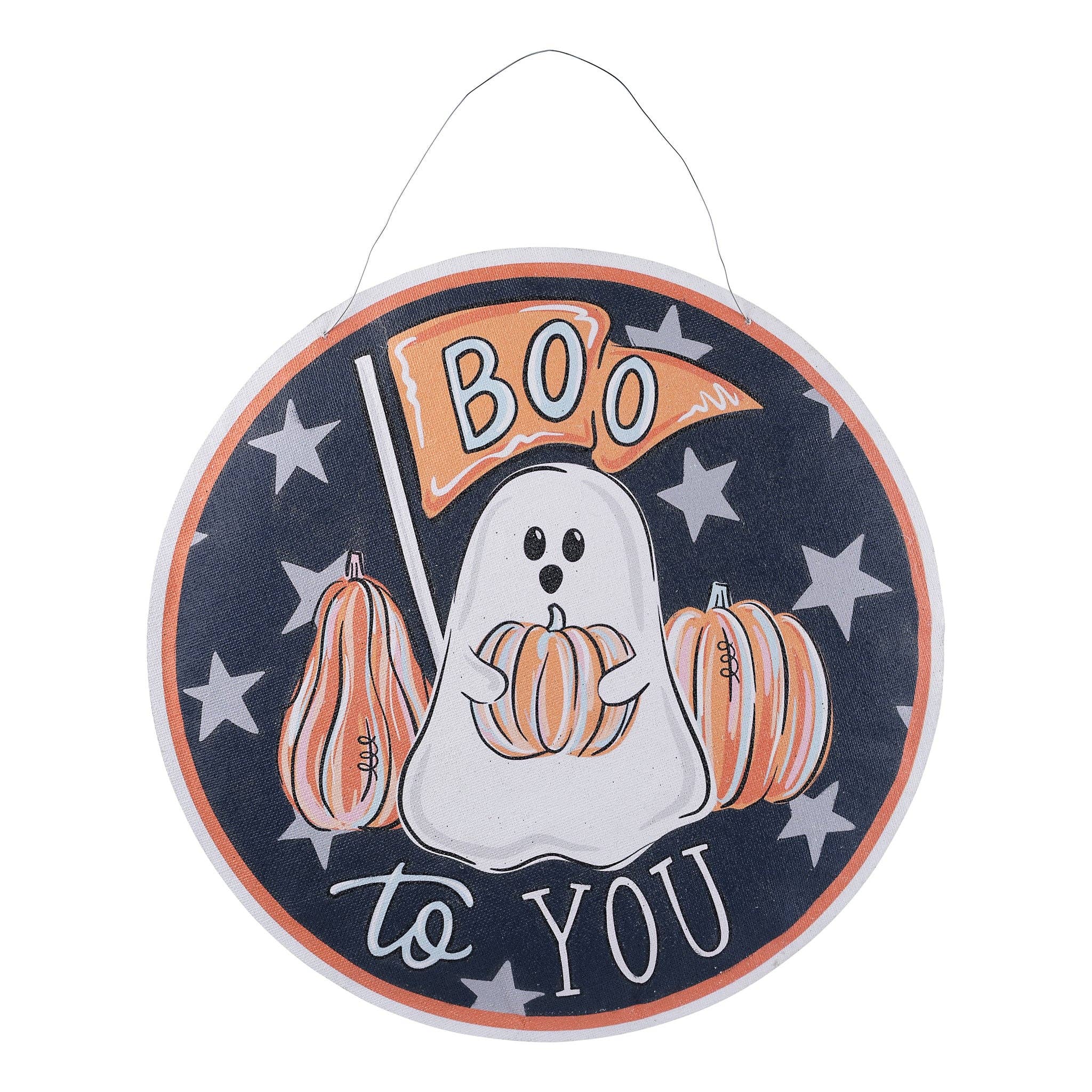 Glory Haus - Wholesale Door Hanger - Boo Ghost/Santa Ho Ho Ho Burlee - Holiday Decor0