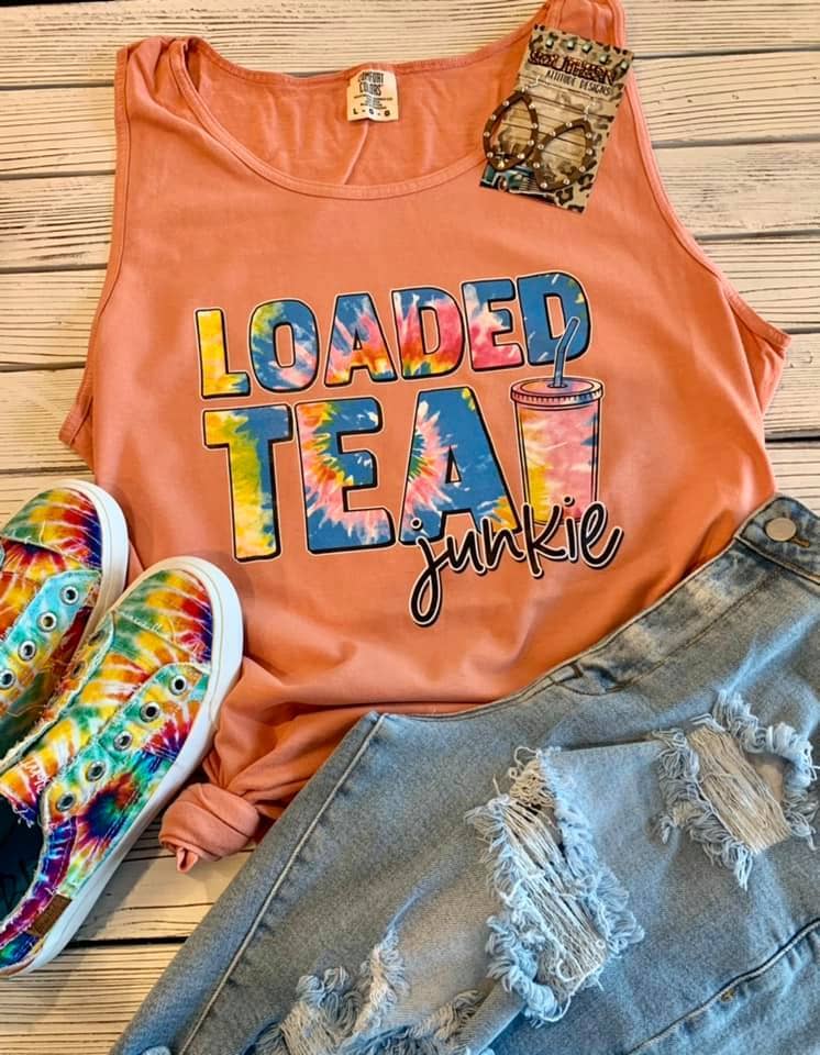Southern Attitude Designs Inc - Wholesale Tank Top - Women's - Loaded Tea Junkie