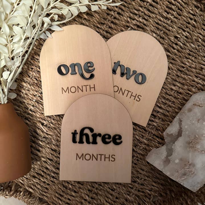 Modern Milestone Card Set for wholesale by Luna + Mar Baby Co