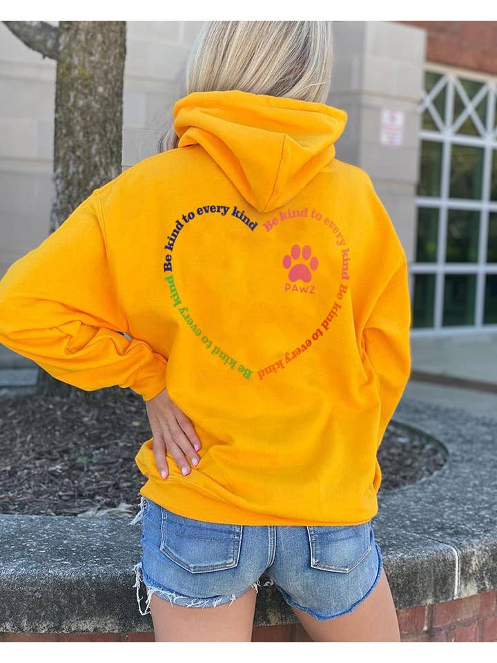 PAWZ - Wholesale Hoodie - Women's - Be Kind to Every Kind Open Heart Hoodie