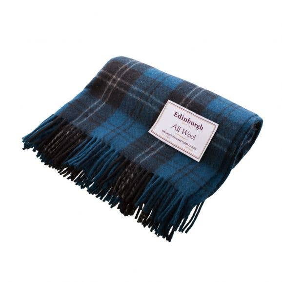100% Wool Edinburgh Blankets – Ramsay Blue for wholesale by British & Irish Imports