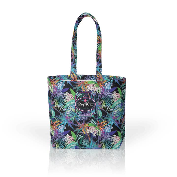 Customizable Poly 4CP Daily Tote: Ultra Violet Palms for wholesale by Matrix