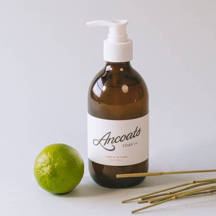 Lime & Vetiver Hand Wash Refill for wholesale by Ancoats Soap Co.