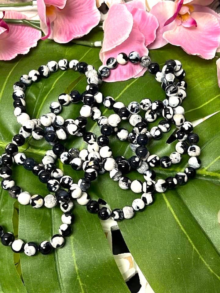 Aura Song Gifts - Wholesale Beaded Bracelet - Orca Agate Bracelet 6mm0