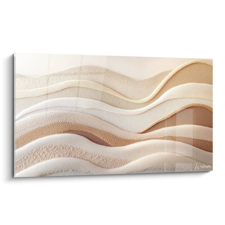 Tableau Vagues Sablées - édition style crochet pour la vente par Walensky