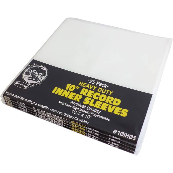 Square Deal Recordings & Supplies - Wholesale Music Accessory - 10" LP Inner Sleeve - High Density Polyethylene - Heavy Duty4