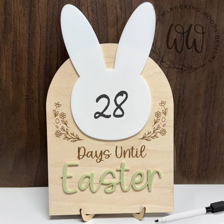 Easter Countdown Sign for wholesale by Wandering Woods Designs