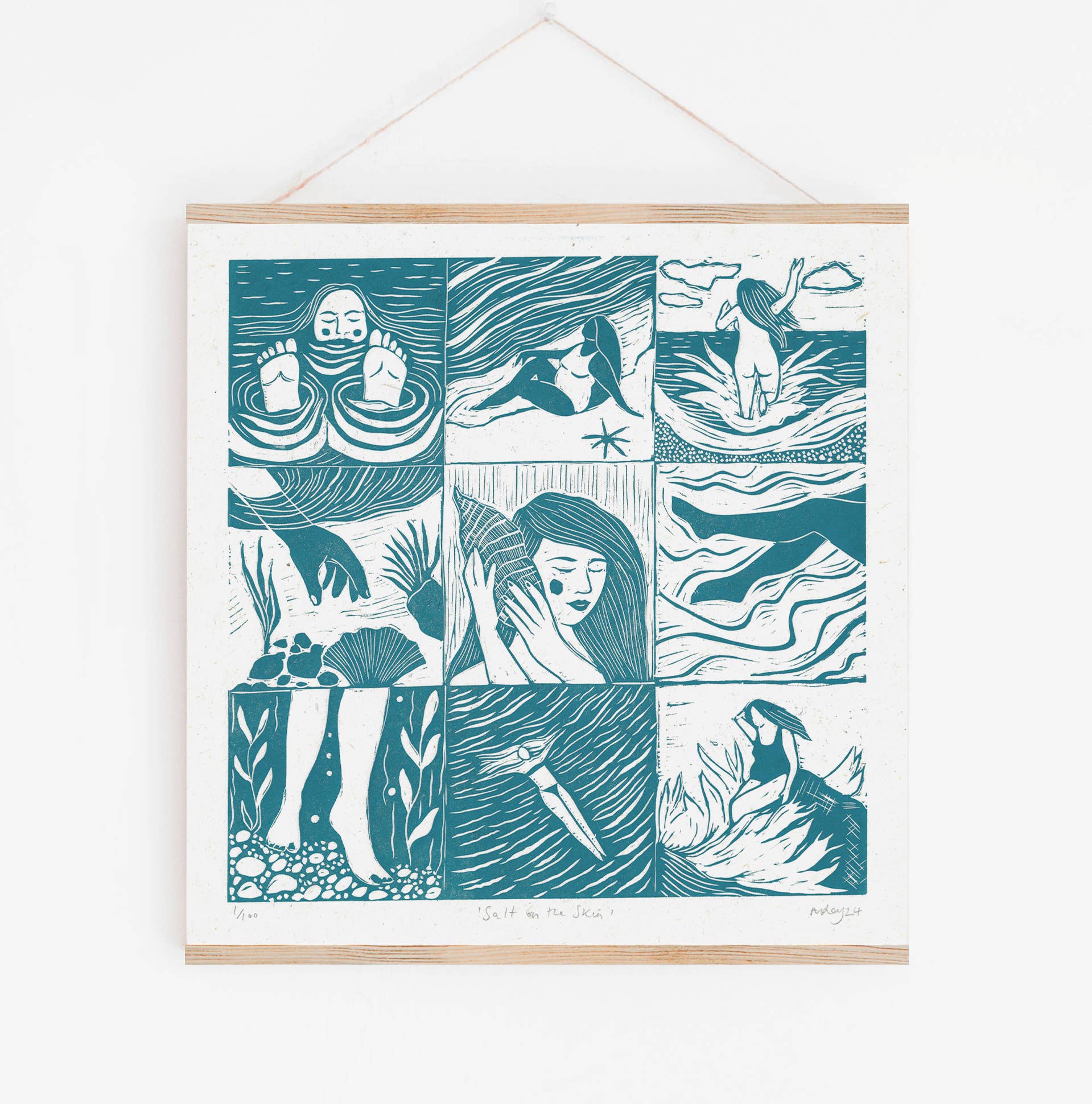 Prints by the Bay - Wholesale Everyday Greeting Card - Salt on the Skin card  sea, seaside, swimmer, ocean1