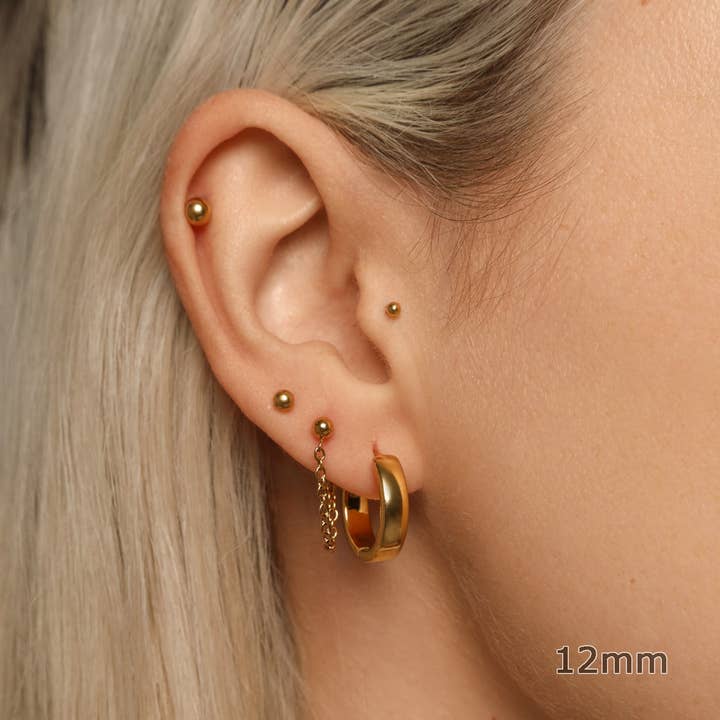 Schmuckgroßhandel - Wholesale Huggie Earrings - Lena earrings | 18K gold plated1