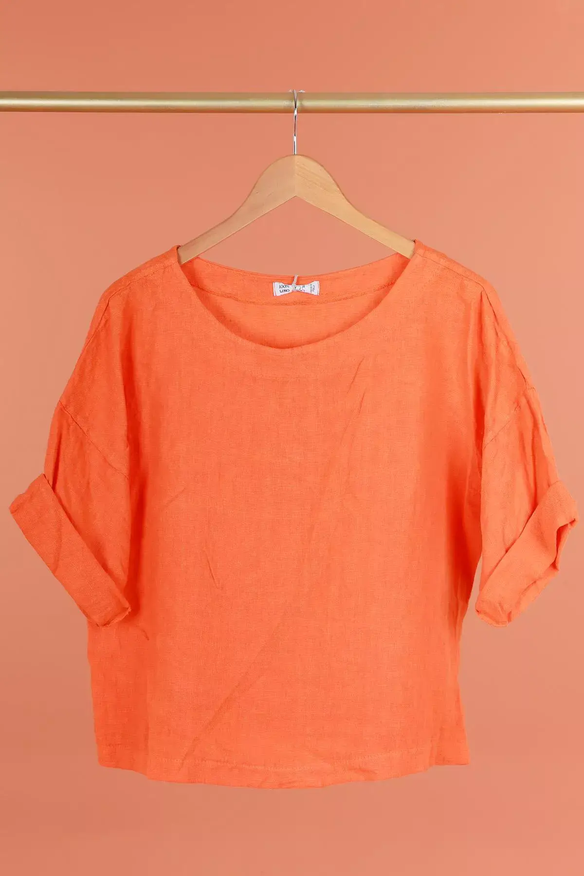 la maison des fibres naturelles - Wholesale Blouse - Women's - Round neck linen top 659005 100% linen7