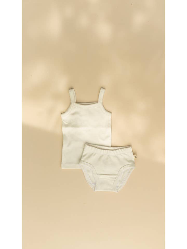 Les Petites Natures - Wholesale Underwear - Kids - Tank top & Underwear Set - Coconut Milk
