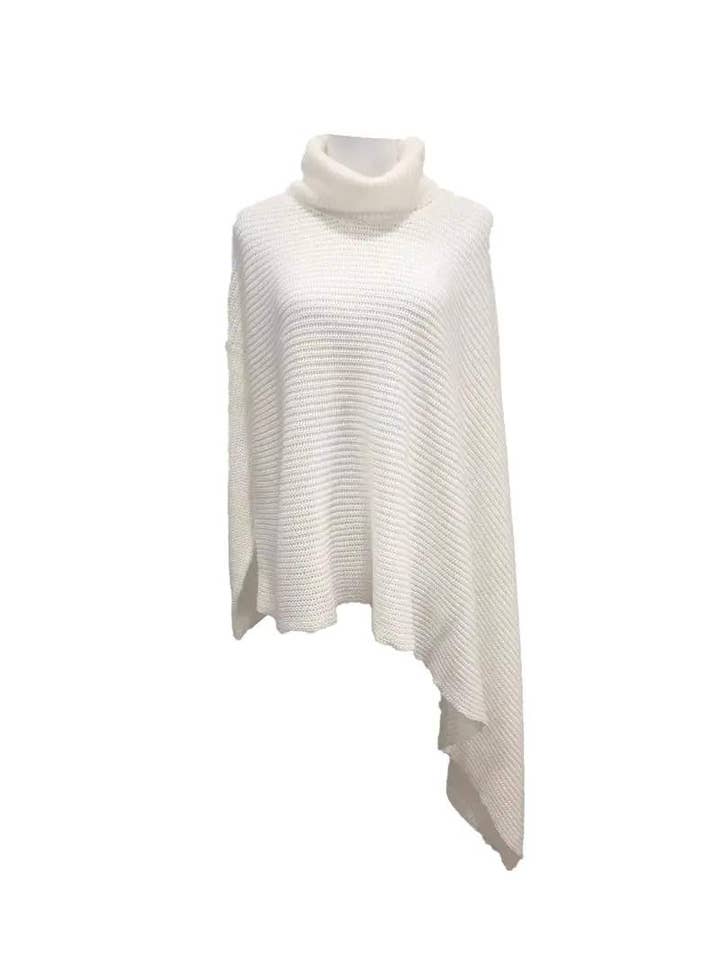 Queen Fashion - Wholesale Knit Sweater - Women's - asymmetrical turtleneck chunky knit sweater21