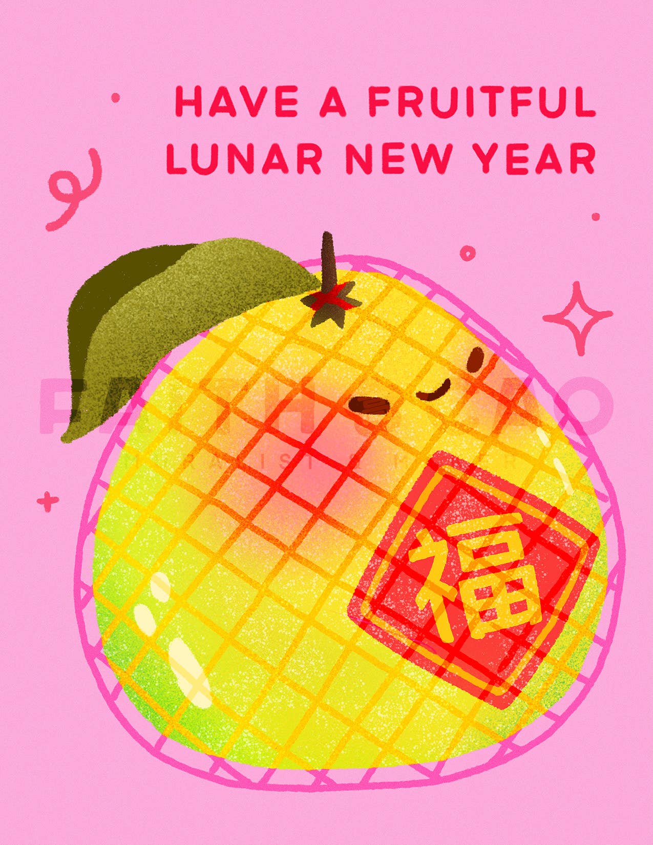 Caoculator - Wholesale New Year's Card - Lunar New Year Pomelo Card1