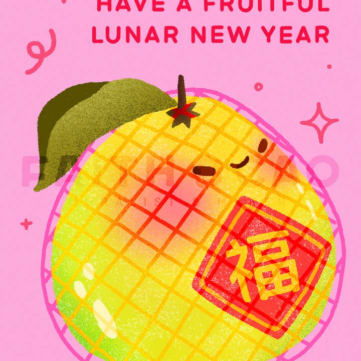 Caoculator - Wholesale New Year's Card - Lunar New Year Pomelo Card1
