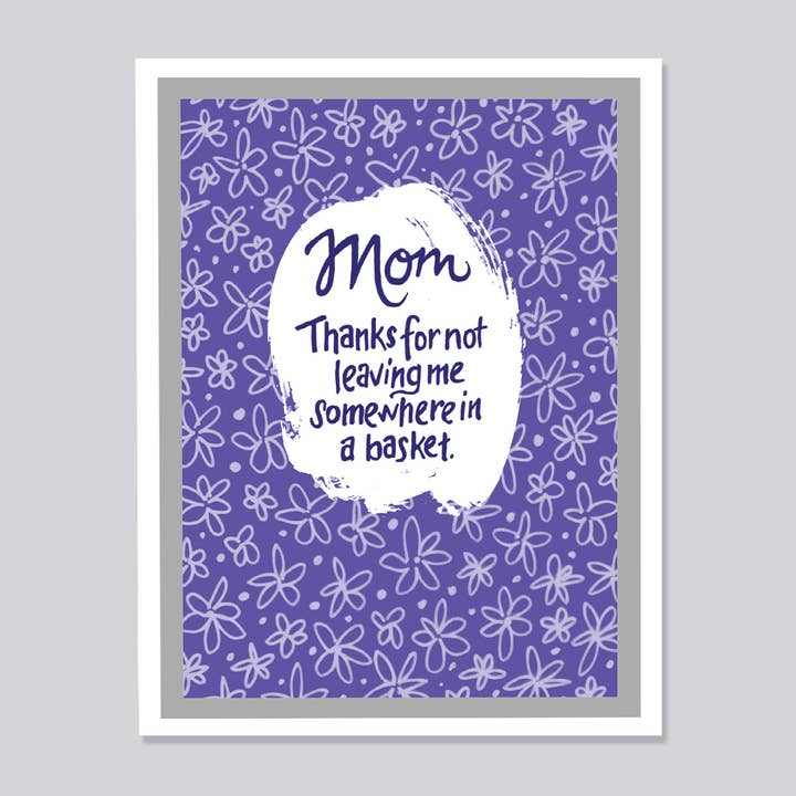 Tarjeta «Mamá dejándome en una cesta» para venta al por mayor de Design Corner