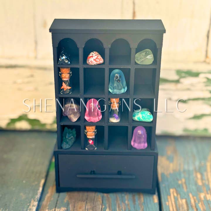 Curio Shelf Hutch w/ Drawer - Trinket, Desk, Crystal for wholesale by Shenanigans By Sam