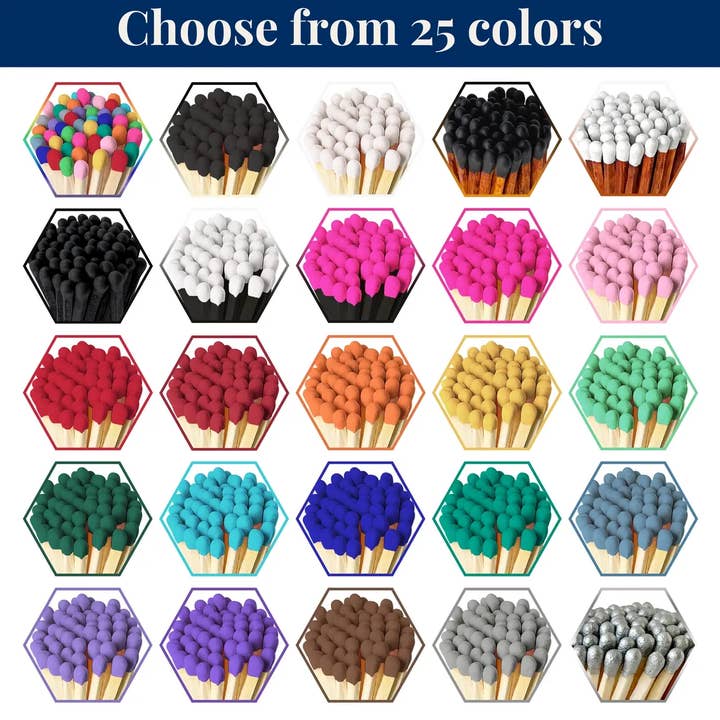 Thankful Greetings - Wholesale Matches - 4" Espresso Decorative Matches in a Large Glass Jar
