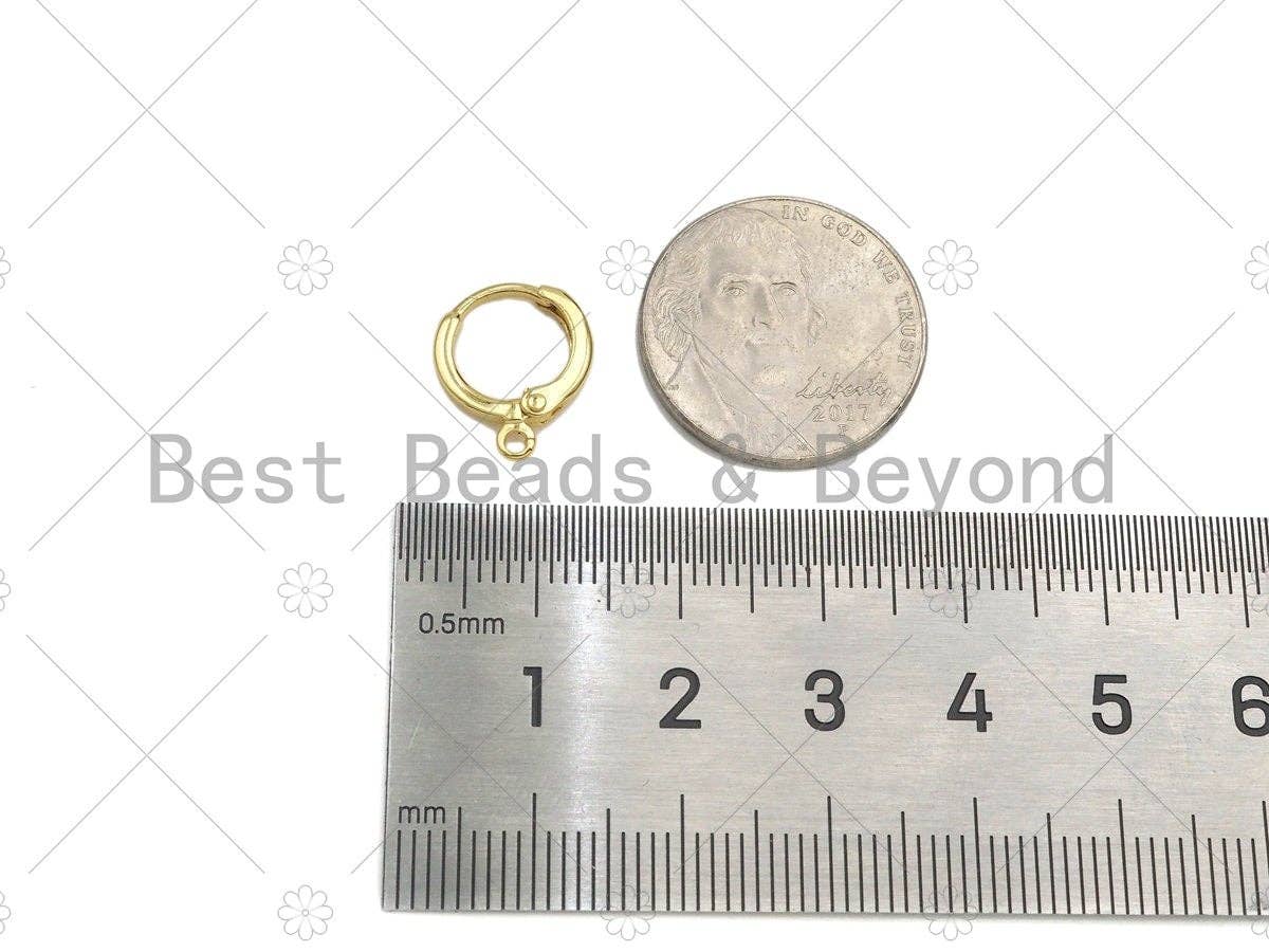 BestBeads&Beyond - Wholesale Huggie Earrings - Round Earring Making Hoop, Gold/Silver huggie hoop, sku#J1004