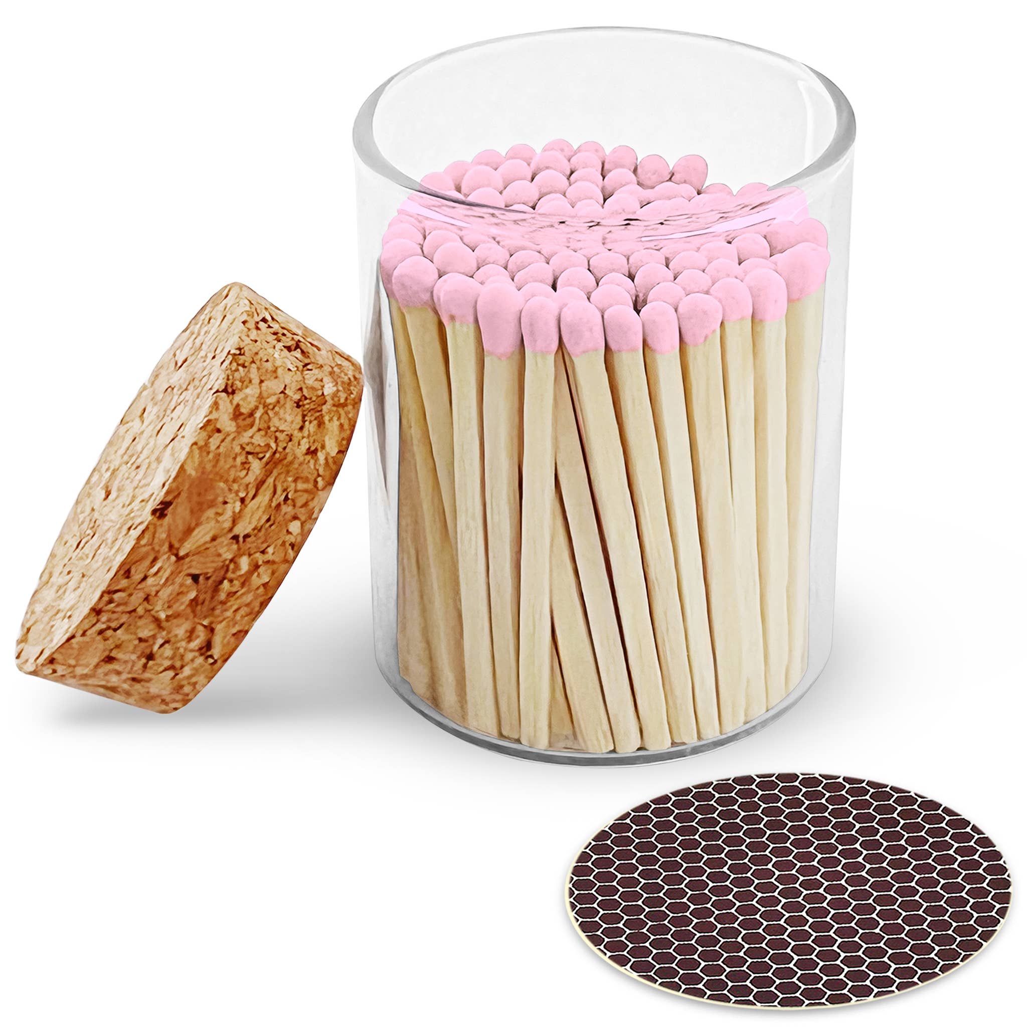 Thankful Greetings – wholesale Matches – 2" Matches in Cork Top Jar - Colors of Your Choice9