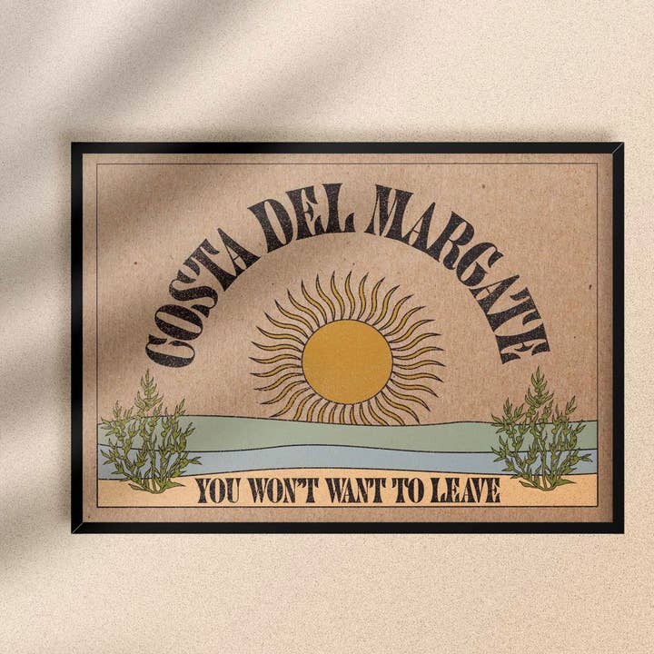 Costa del Margate A4 per la vendita all'ingrosso da parte di Medley Design Studio