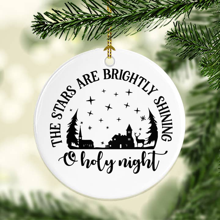 Oh Holy Night Christmas Ornament for wholesale by Sew Many Blessings LA