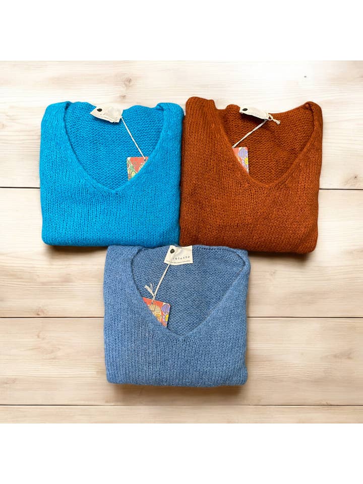 la maison des fibres naturelles - Wholesale Knit Sweater - Women's - sweater 2257 8% Wool 22% Mohair 30% Polyamid 40% Acryli