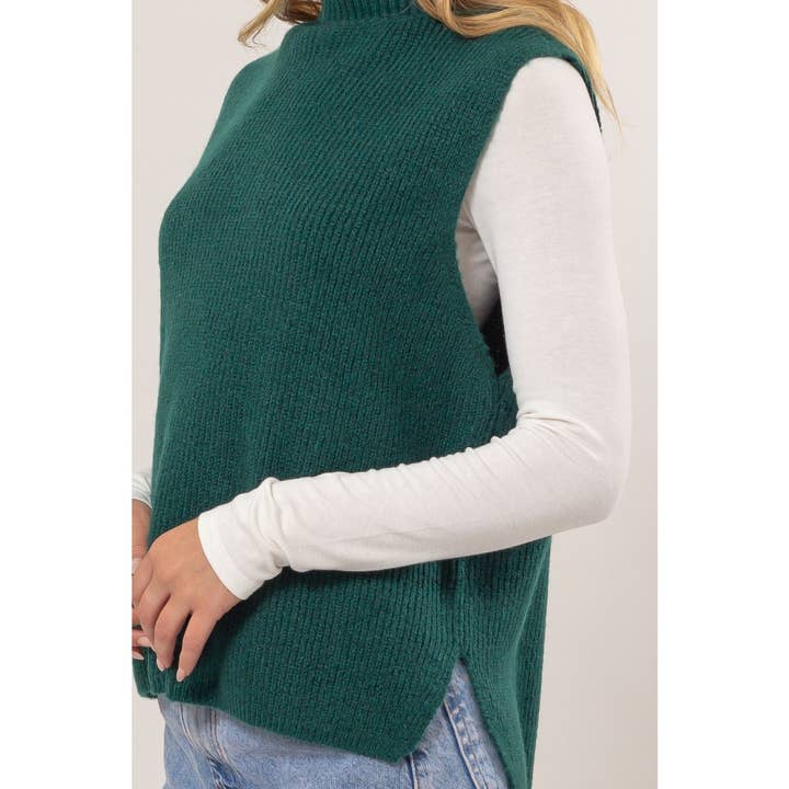 HYFVE - Wholesale Sweater Vest - Women's - DZ24E946-Turtleneck Sweater Vest