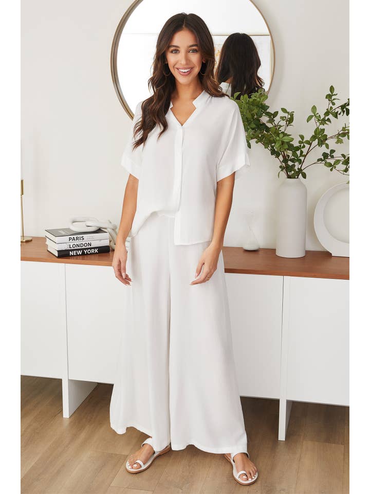 MILIO MILANO - Wholesale Pants - Women's - ELASTIC WAIST WIDE LEG PANT (824140)3