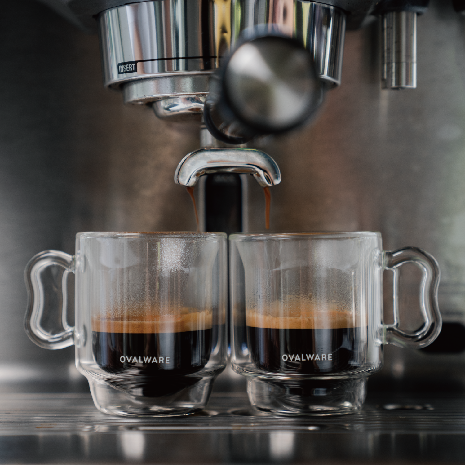 Ovalware - Wholesale Coffee/Tea Cup - Double Wall Espresso Glass Cups | 4oz | Set of 24