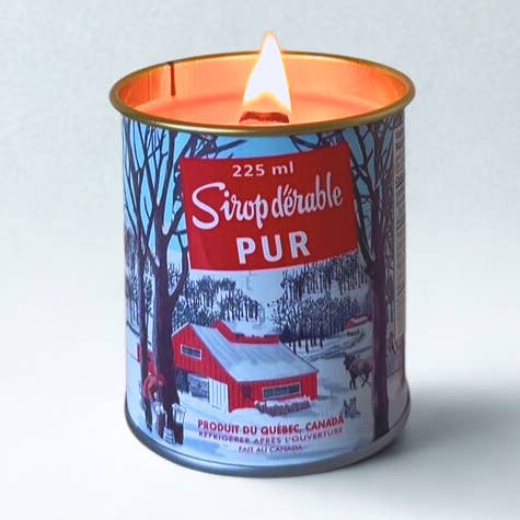 Vela de Jarabe de Arce – Lata Icónica de 225 ml (Mecha de madera) para venta al por mayor de Seracon