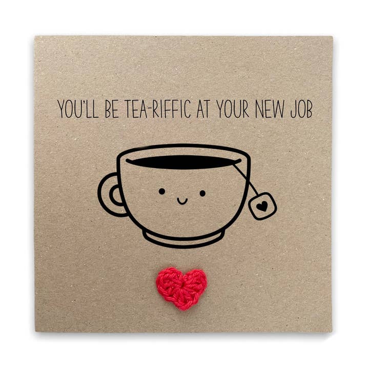 Sjovt kort til nyt job, afskedskort, kort til nyt job, farvel for engroshandel hos Fifi's Handcrafted