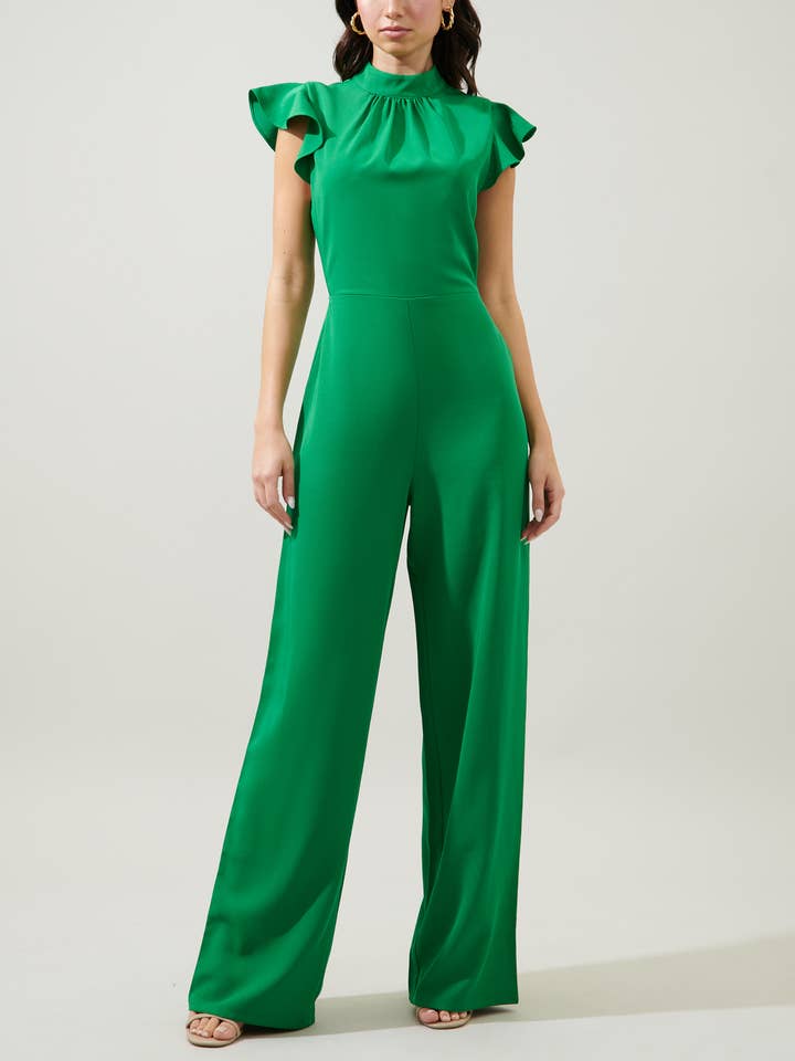 Sugarlips - Vendita all'ingrosso Tuta intera - Donna - Tuta a gamba larga con scollo a lupetto Manuela0