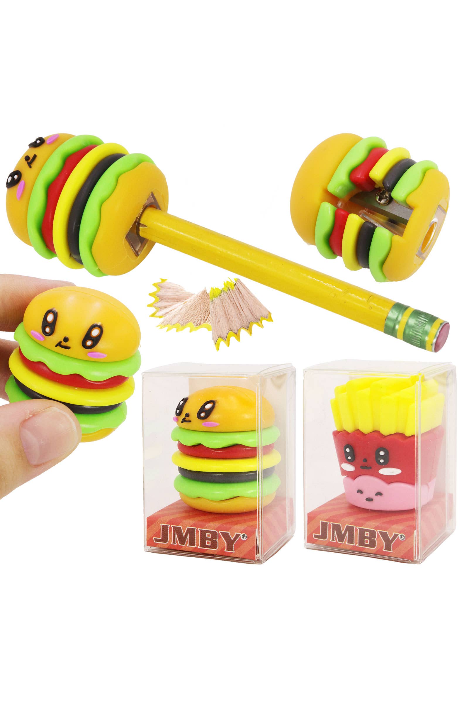 ASSORTED Fast Food Pencil Sharpener - 12 Pcs for wholesale on Faire0