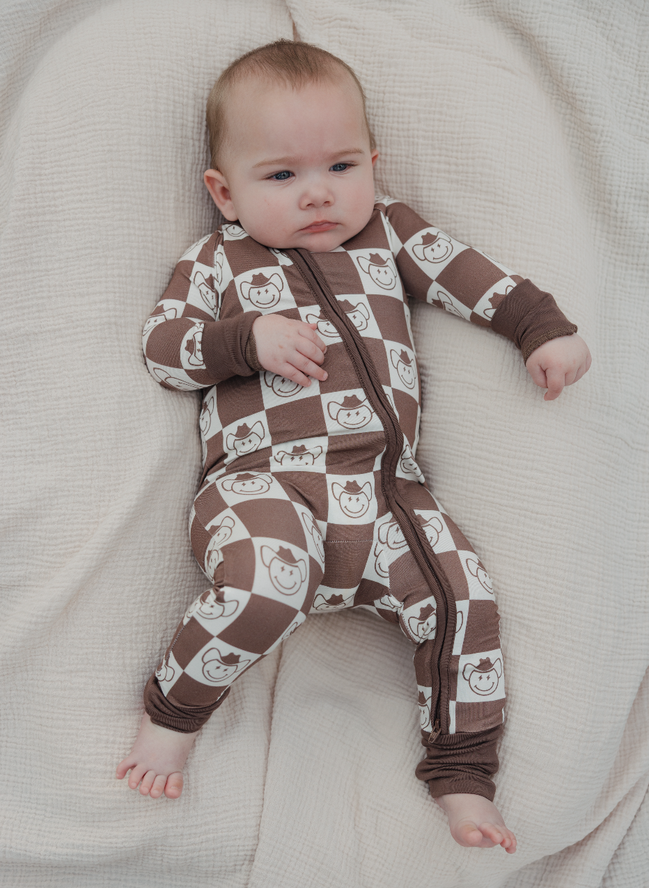 Lil Krew & Co - Wholesale Sleepsuit - Baby - Howdy Cowboy Bamboo Zip Pajamas3