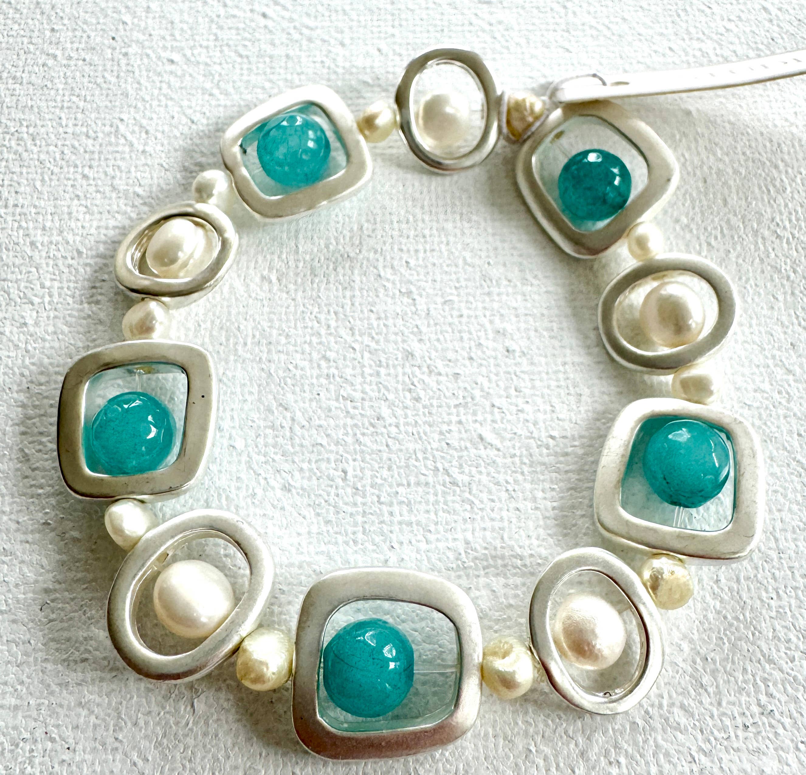 Studio G – wholesale Beaded bracelet – #57B-Brushed Bead and Pearl Bracelet6