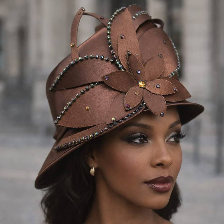 YR0663 - Elegant Rhinestone Bow Dress Hat for Women for wholesale by Maspros