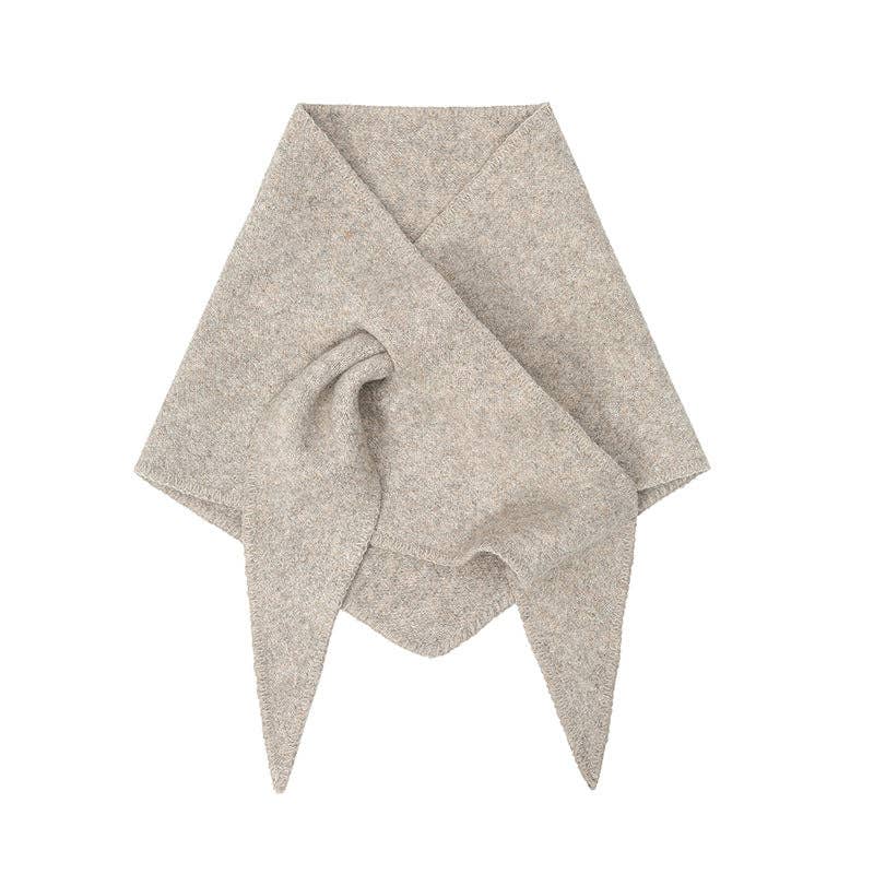 Dipped Shop - Wholesale Scarf - Women's - Winter Knit Wool Solid Color Triangle Scarf DP25G59210