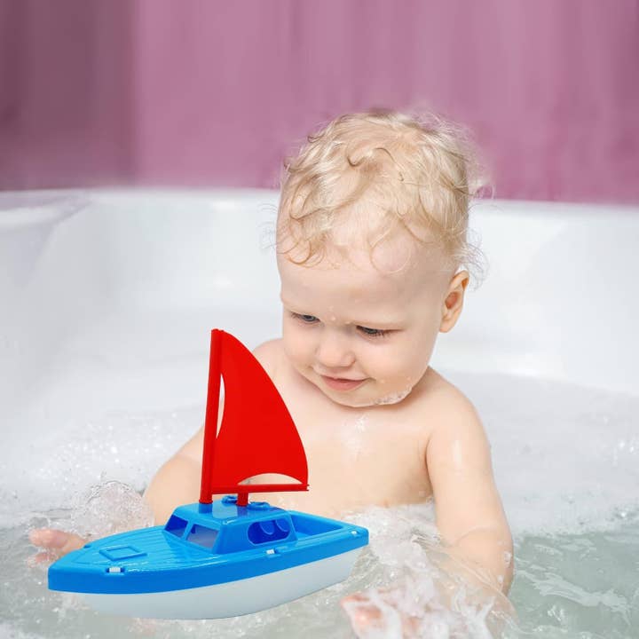 4E's Novelty - Vente Jouet de plage/piscine - Enfant et bébé - 3 bateaux flottants pour baignoire, piscine pour enfants et jouets de plage