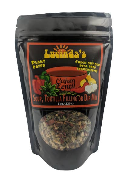 Lucinda's Spicy Cajun Lentil Soup for wholesale by Great Life By Lucinda