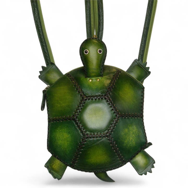 Leather Turtle Backpack Handbag - Small for wholesale by Sunflower Handmade leather inc